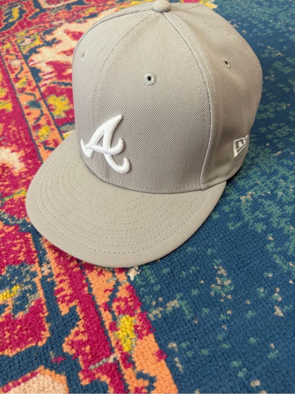 Wool blend fitted baseball cap, New Era Atlanta Braves 59FIFTY grey size 7 1/8